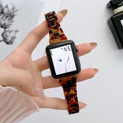 Slim Resin Strap For iWatch Series Band Ultra 2 49mm 46mm 41 45mm 38 40mm 44 42mm Women Bracelet For Apple Watch 10 9 8 7 6 5 SE