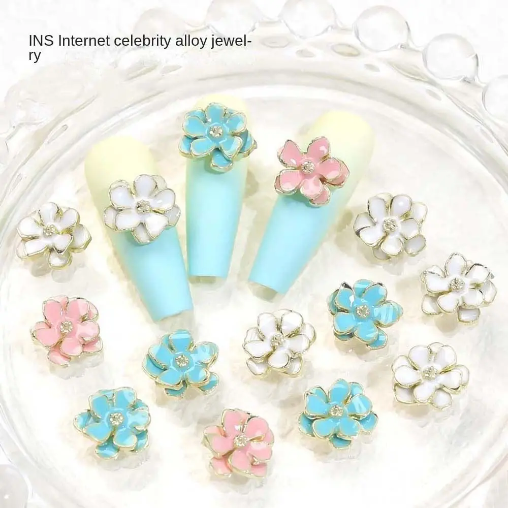 10 teile/satz floral geformte Blume Nagel Dekorationen Maniküre Ornamente DIY Nail Art Charms Blume Nagel Zubehör Nagels chmuck