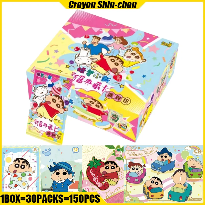 

KAYOU 1-2 Crayon Shin-chan Cards Party Bag Anime Collection Cards Mistery Box Board Games Toys Birthday Gifts for Boys and Girls