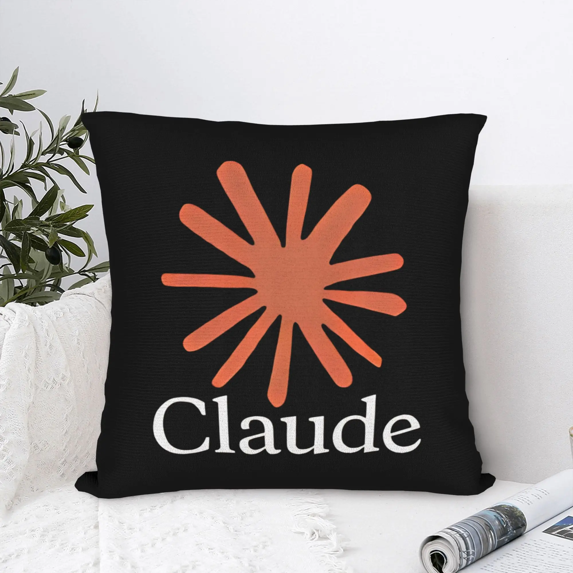 Claude Ai Anthropic Artificial Intelligence Chatgpt Gemini Code Data  Pillow Cover Pillow Case For Sofa Bedroom Pillowcases Gift