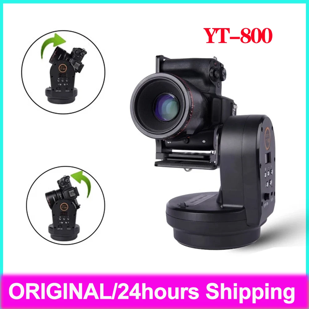 Desiontal YT-800 YT800 Auto Motorized Rotating Panoramic Head Remote Control Pan Tilt Tripod Head Stabilizer For Smartphones