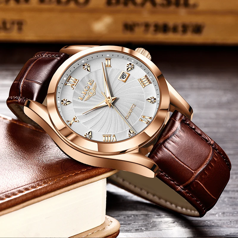 남자를위한 새로운 오리지널 LIGE 브랜드 럭셔리 가죽 시계 패션 비즈니스 시계 남자 패션 군사 스포츠 남자 석영 손목 시계