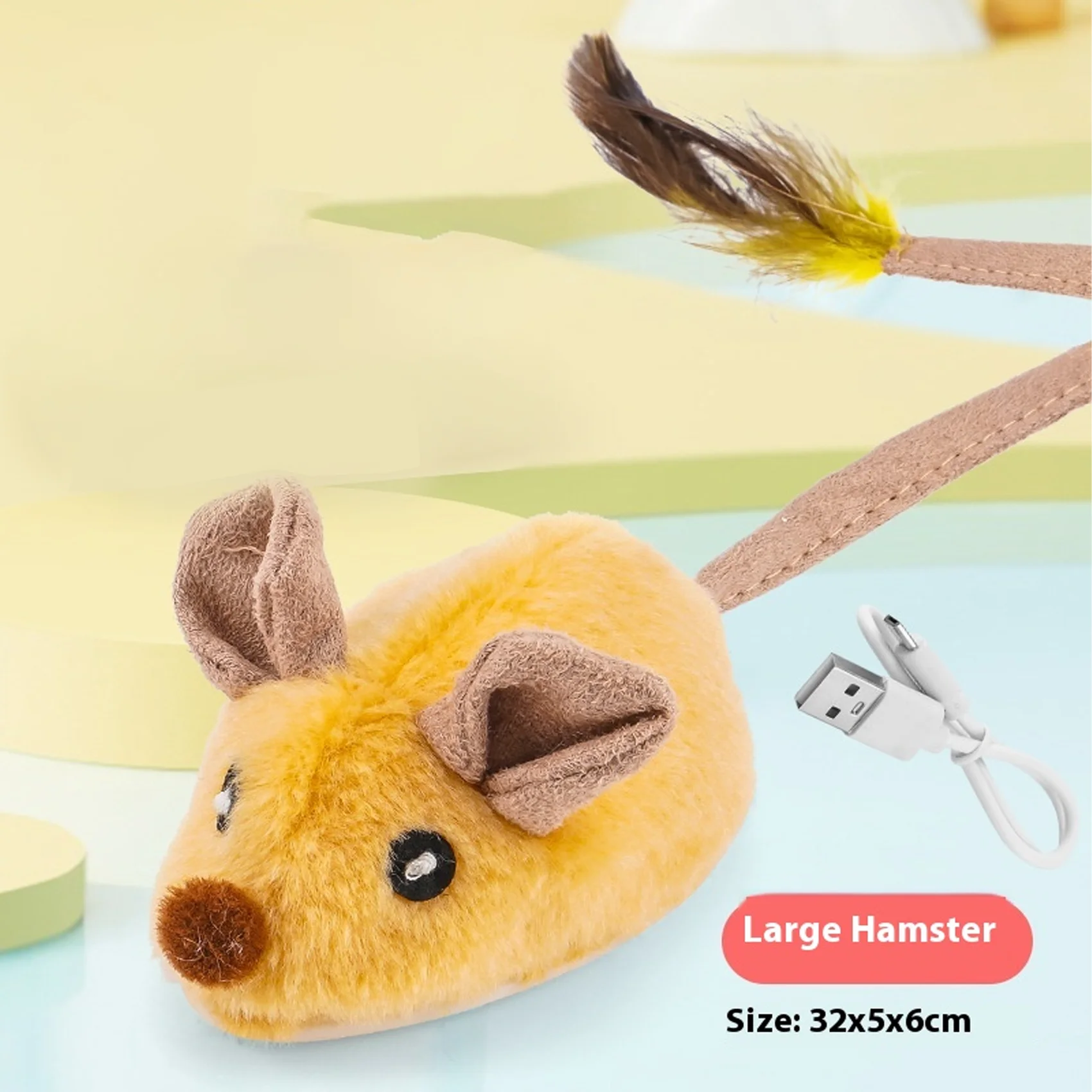 Ratón de simulación con Control remoto, juguete eléctrico para gatos, mascota humana, Control remoto, juguete interactiv