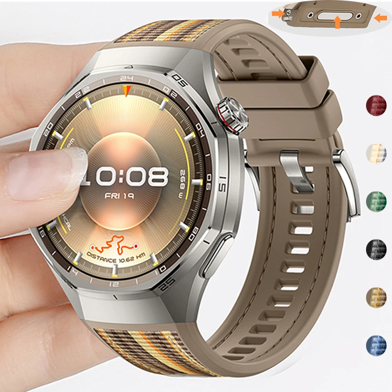 

Silicone Nylon Composite Strap For Huawei Watch GT 6 Pro 46mm Sports Bands Bracelet For Huawei Watch GT 6 Pro 46mm Wristband