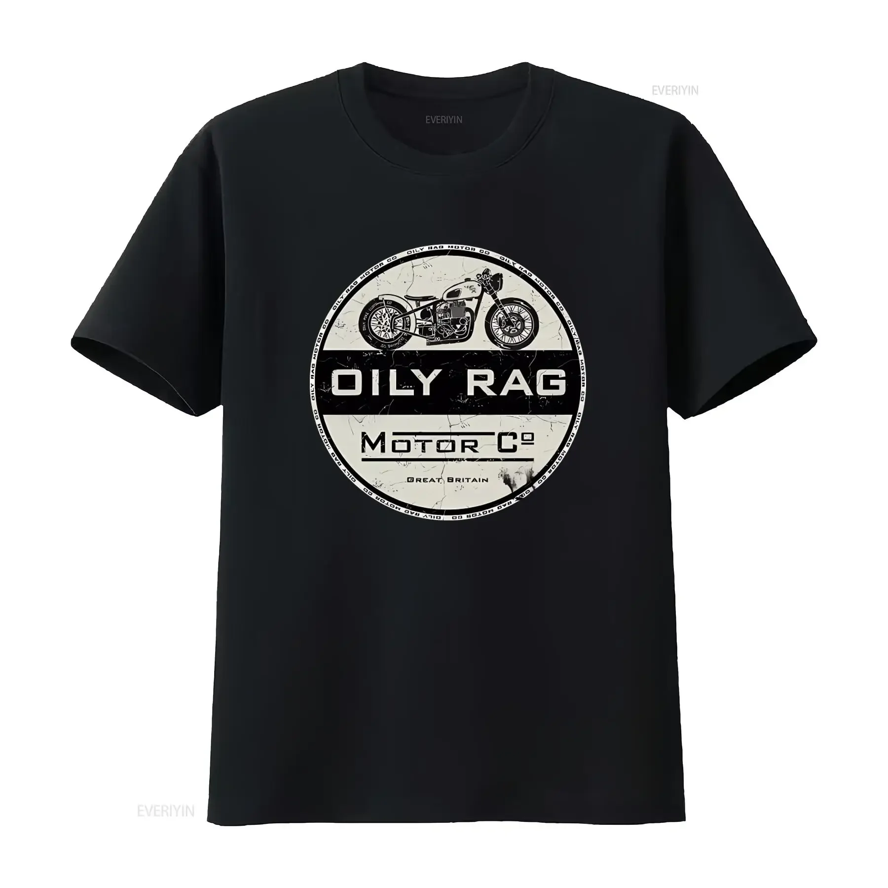 Oily Rag Motor Co Motorcycle Bike Heritage T Shirt Great Britain Design Perfect for Bikers Limited Stock Clearance Sale
