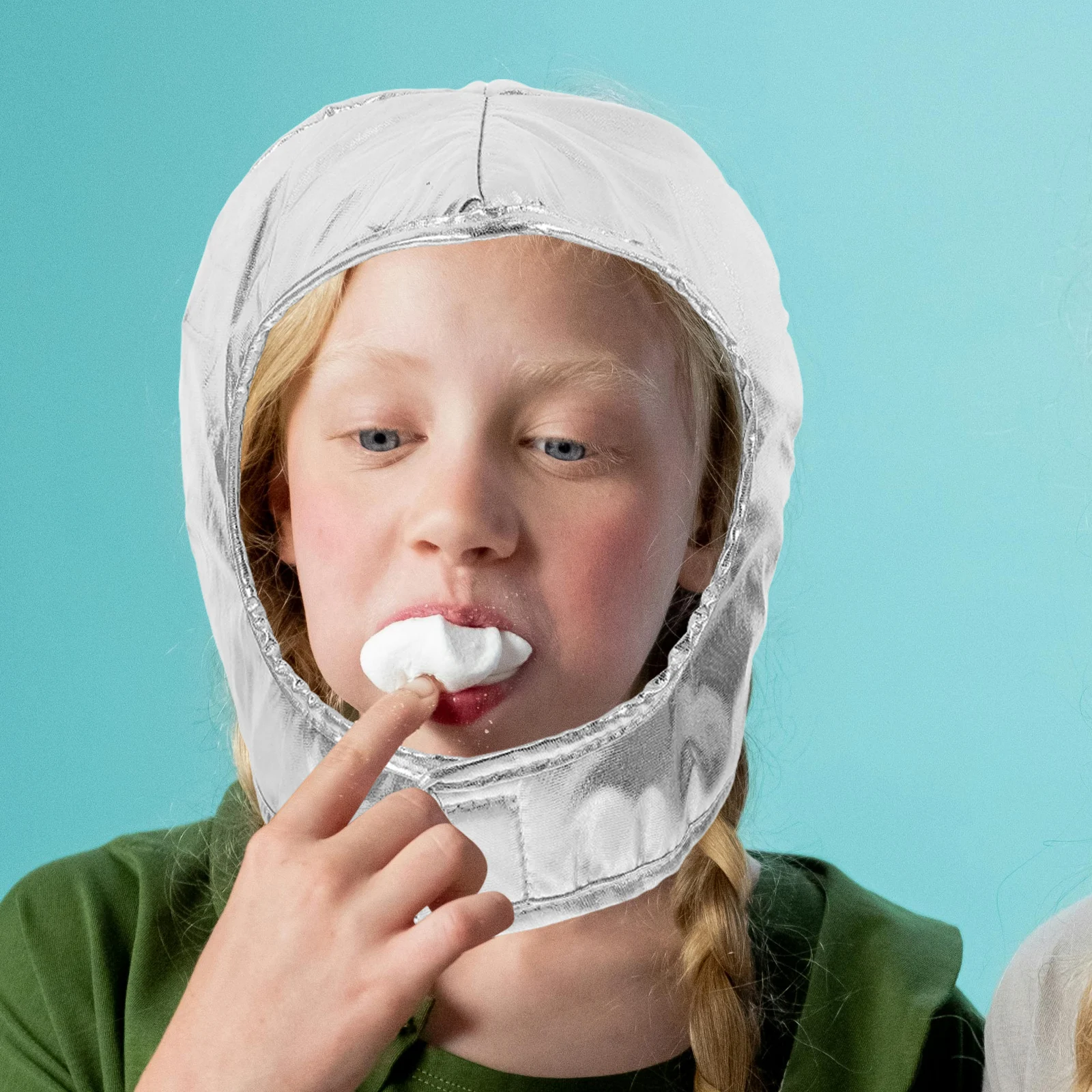 

Astronaut Hat Costume for Women Space Girls Silver Adult Party Dress up Parent-child