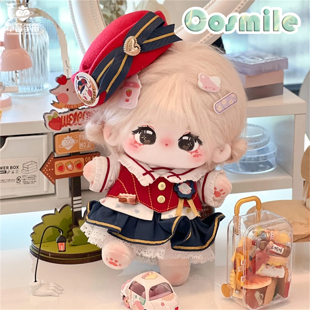 No attributes Genki Idol Star Show Ticket Navy Uniforms CP Costume for 20cm Plush Doll Doll's Clothes Dolls Accessories CM