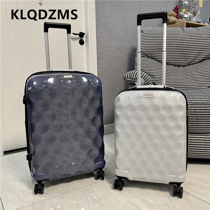 KLQDZMS Ultralight Suitcase ABS+PC Boarding Case 20“24”28 Inch Women's Trolley Case Trolley Style Travel Bag Cabin Luggage