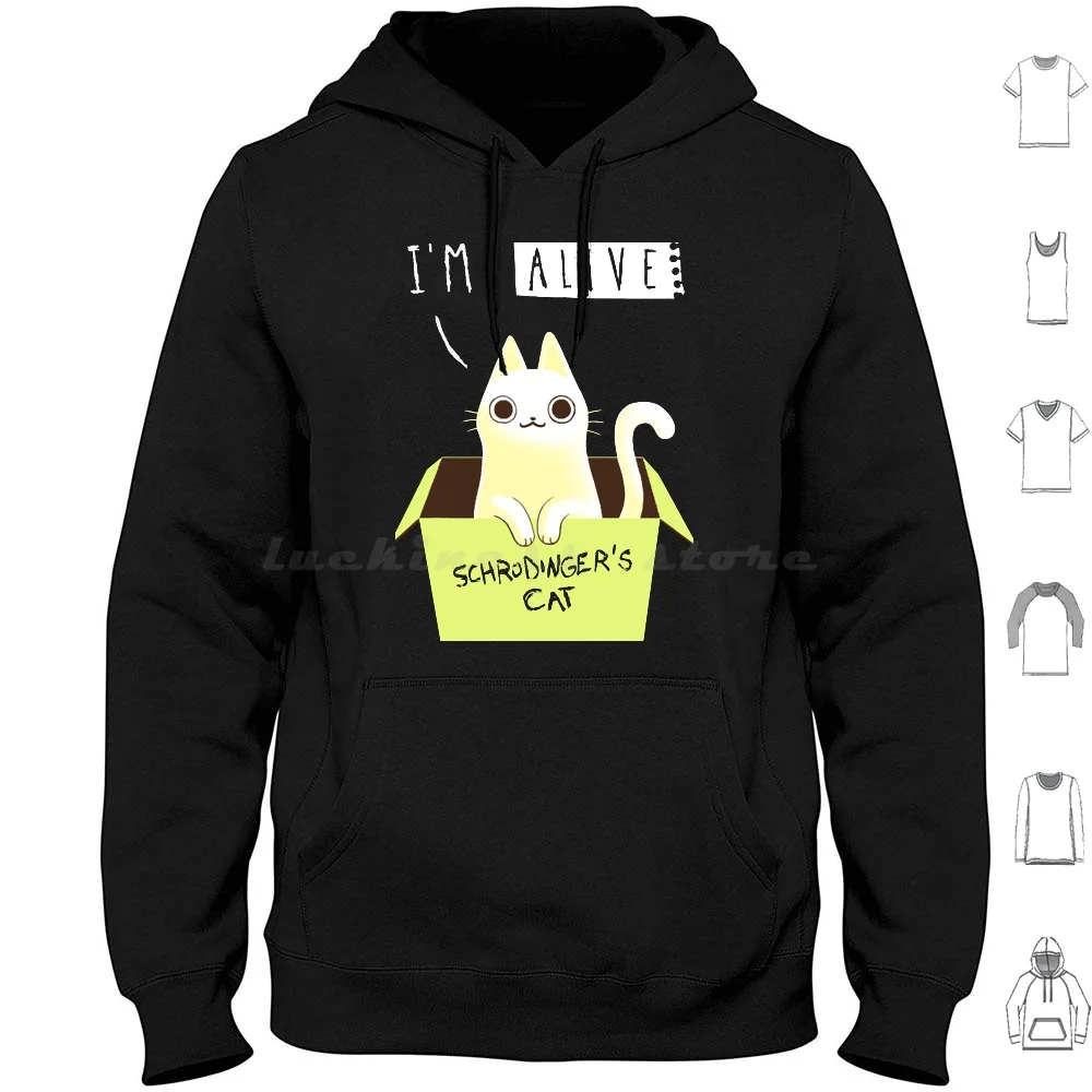 Double Schrdingers Cat Dead And Alive - Sweat-shirt à manches longues avec motif de chat amusant et mignon - Physique quantique