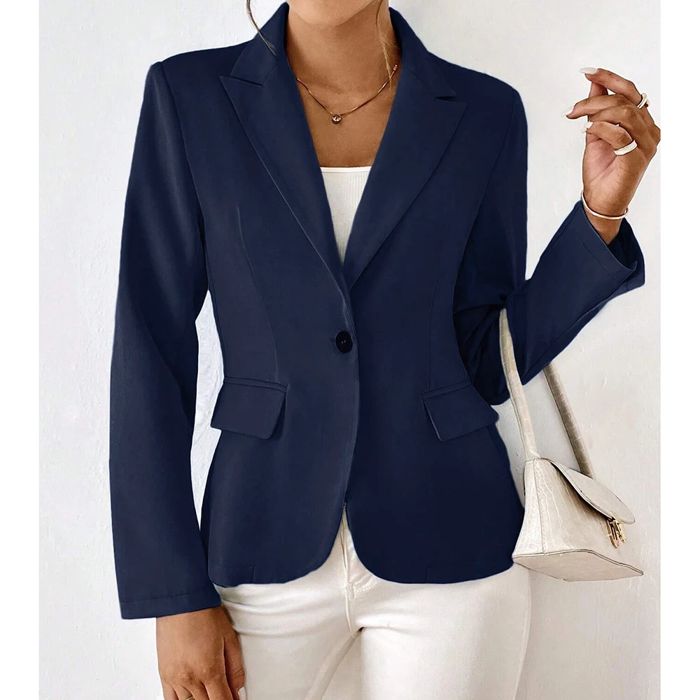 

Women's Blazers All Season Comfortable Decent Plain Single Button Long Sleeve Lapel Business Blazers
