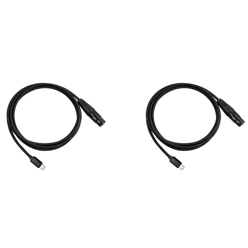 A14M 2X USB C - XLR 암 케이블, USB C 마이크 케이블 타입 C 남성 - XLR 암 마이크 링크 스튜디오 오디오 코드 (2M/6.6FT)