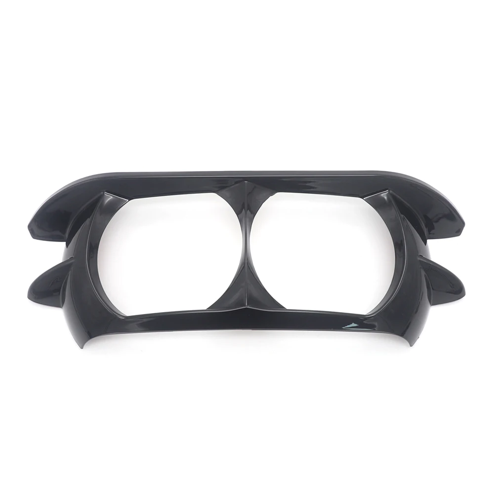 Motorcycle Dual Headlight ABS Fairing Trim Bezel Scowl Cover Black/Chrome For Touring Road Glide Customs 2015-2019