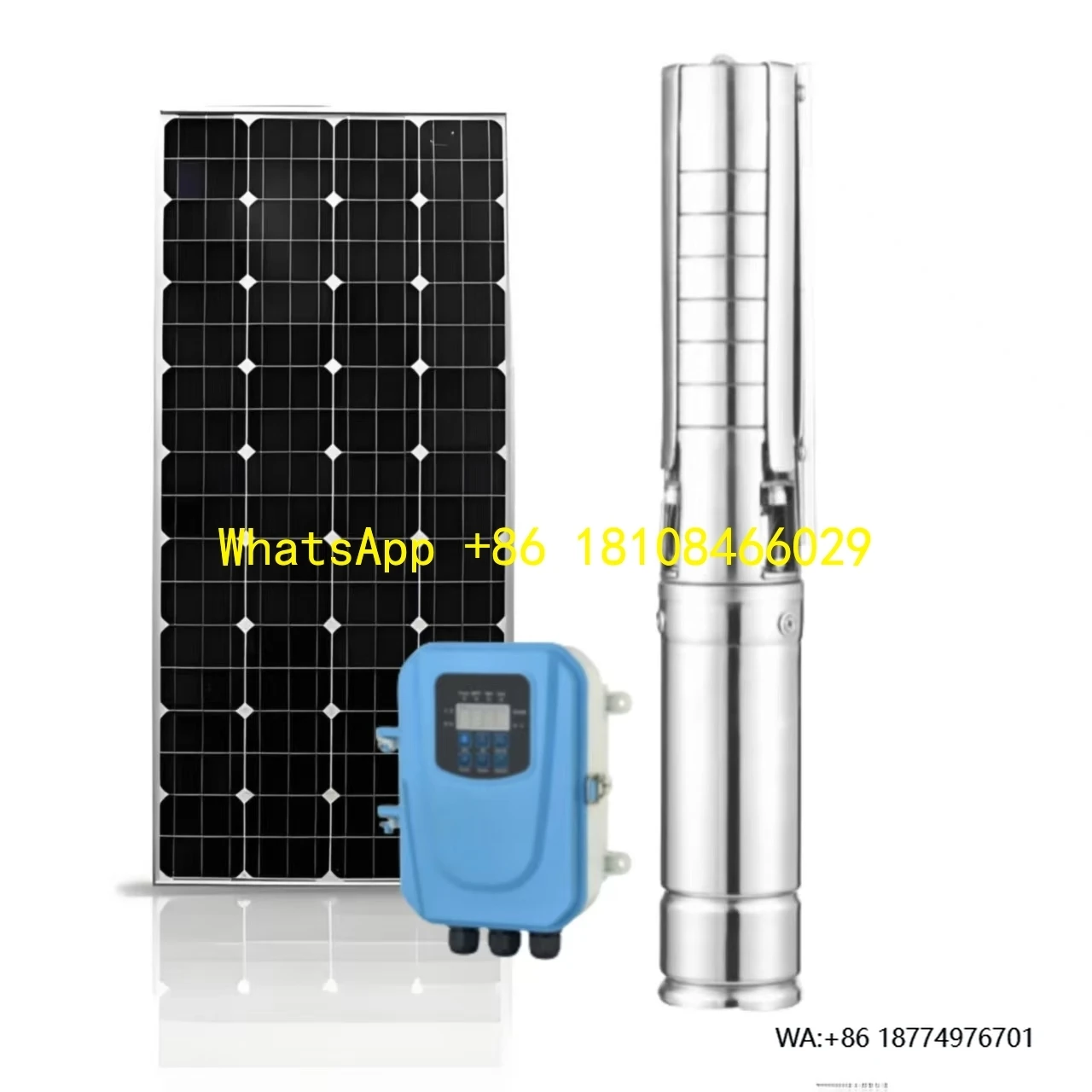 

Сельскохозяйственный солнечный водяной насос из нержавеющей стали с большим расходом и высоким подъемом 4JSC 48 В 550 Вт постоянного тока 48 м