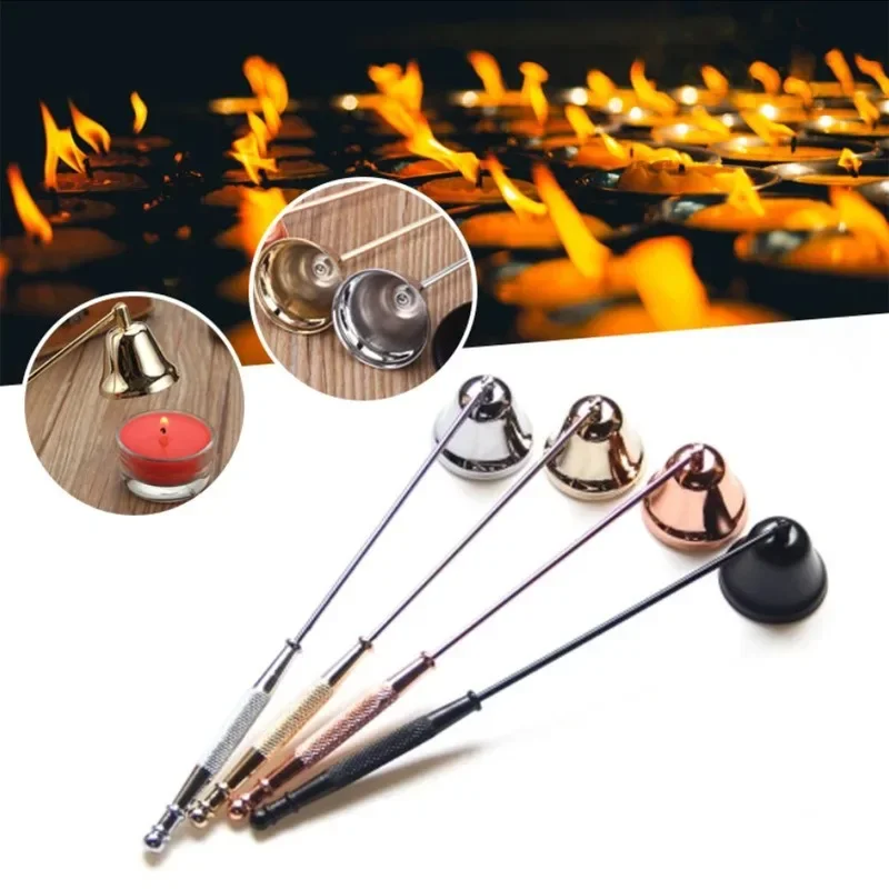 1PC Candle Snuffer Vintage, Premium Stainless Steel Wick Flame Extinguisher Wick Snuffer with Long Handle for Candle Accessory