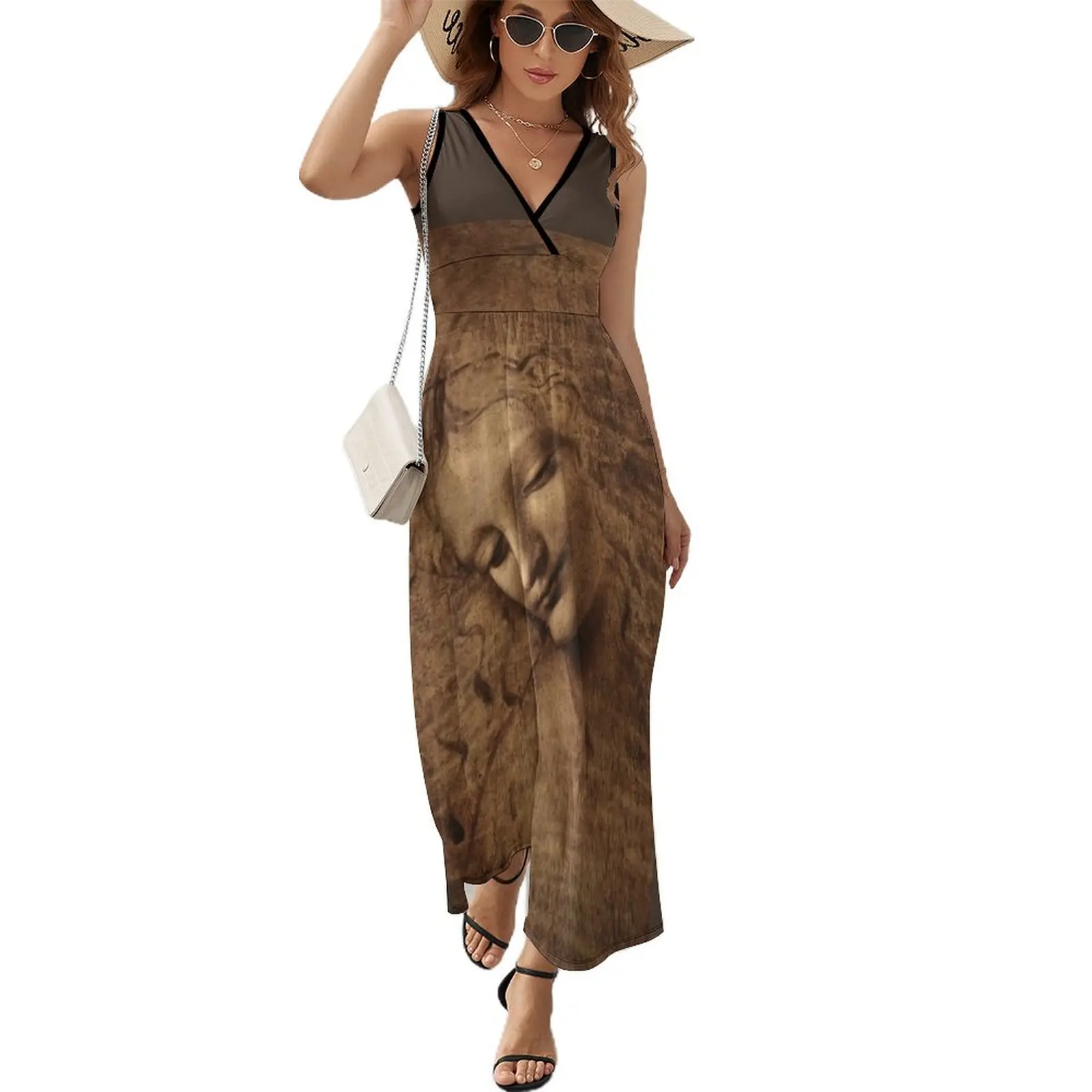 

La Scapigliata by Leonardo da Vinci Sleeveless Dress dresses for women 2024 luxury designer party Female dress