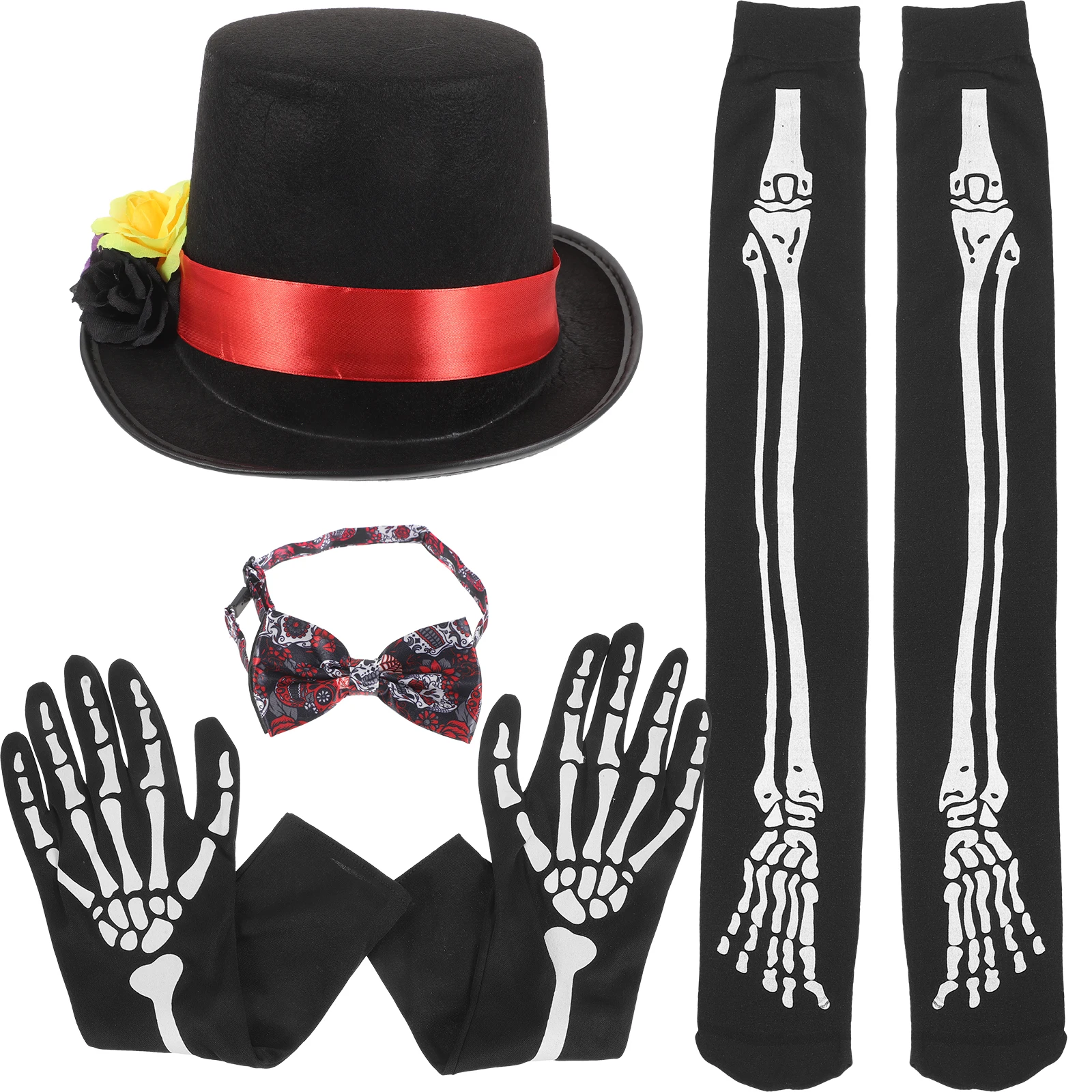 The Flowers Skull Hat Suit Decorazione Cappelli decorativi Tessuto Accessori Halloween Adulto