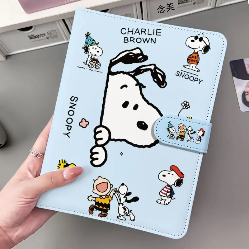 

Snoopy Portable Storage Photo Album Anime Peripheral A5 10 Inner Pages 80 Card Slots Four-square Grid Waterproof Photo Album