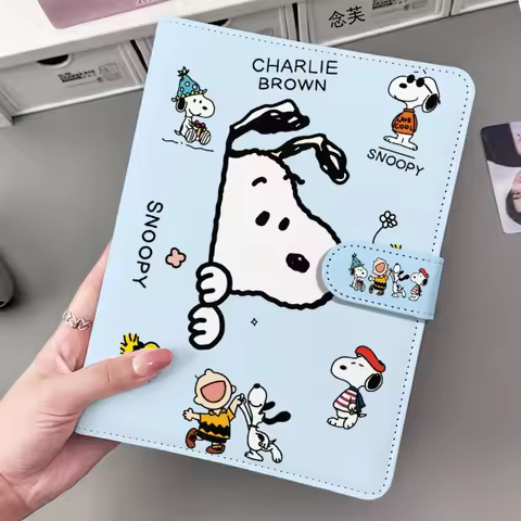 Snoopy Portable Storage Photo Album Anime Peripheral A5 10 Inner Pages 80 Card Slots Four-square Grid Waterproof Photo Album