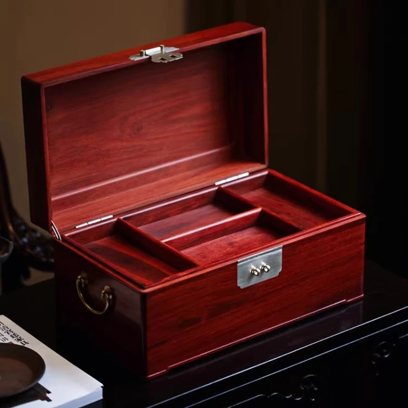 Mahogany jewelry Solid wood jewelry storage  High-end jewelry  Wedding Chinese