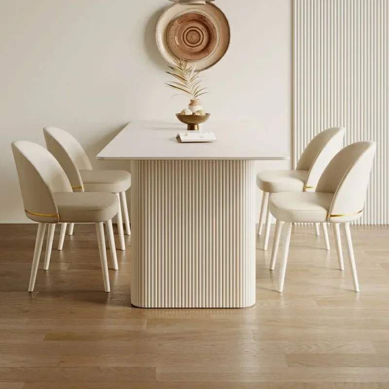 

z Balcony Rectangle Dining Table Modern Minimalist Neat Living Room Dining Table White Kitchen Table A Manger Home Furniture