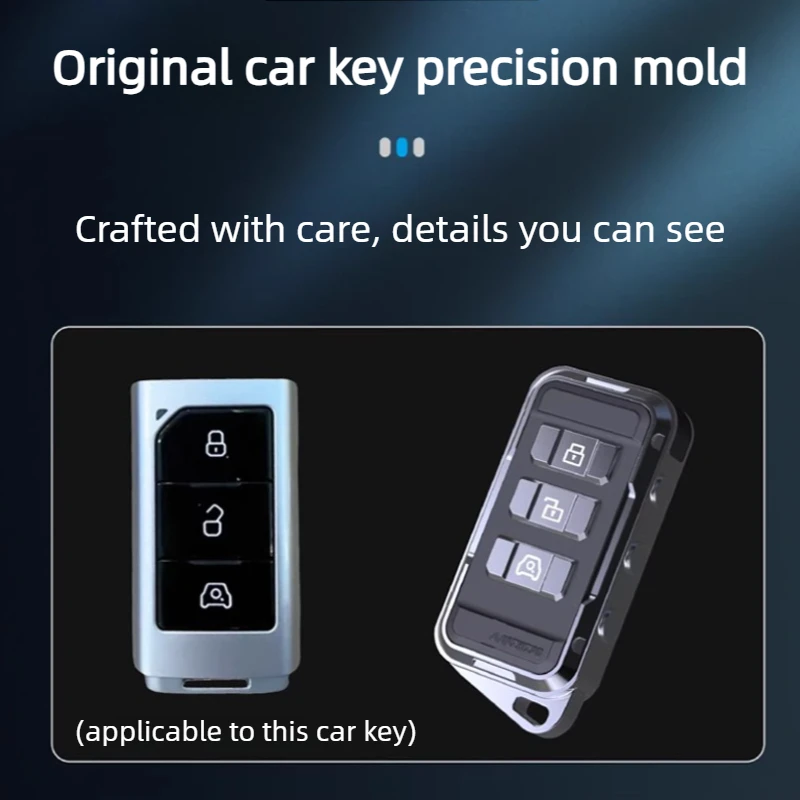 For BAIC 212 T01 2025 2026 Full Wrap Metal Key Fob Cover Protective Shell Auto Accessories