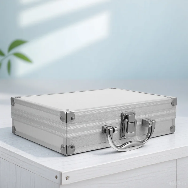 

Portable Aluminum Alloy Toolbox Strong Sturdy Construction with Ample Storage Space Small Capacity Tools Box for Organizing