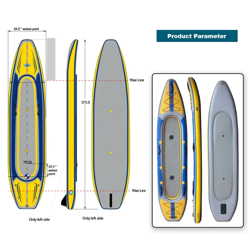 Economical Type Cheap OEM Brands Wholesale PVC 3 Person Inflatable Kayaks With Paddle