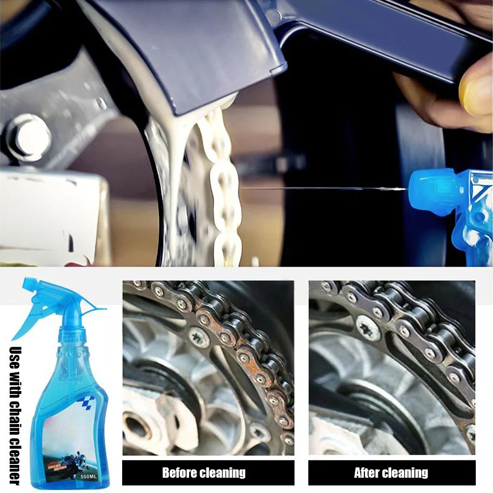 Detergente per catena della bici spazzola per la pulizia della catena del motociclo della bicicletta Kit per la pulizia del ciclismo a doppia testa strumento per la manutenzione della catena