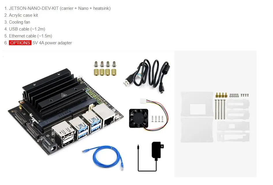 JETSON-NANO-DEV-KIT,Jetson Nano rozwoju/zestaw rozszerzenia, alternatywne rozwiązanie B01 zestaw, B01 karta rozszerzenia alternatywy