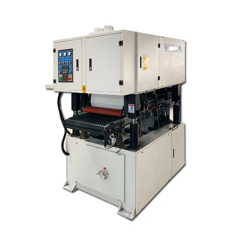Automatic fixed thickness heavy duty double-sided sanding machine Woodworking machinery Wood board short material double-sided