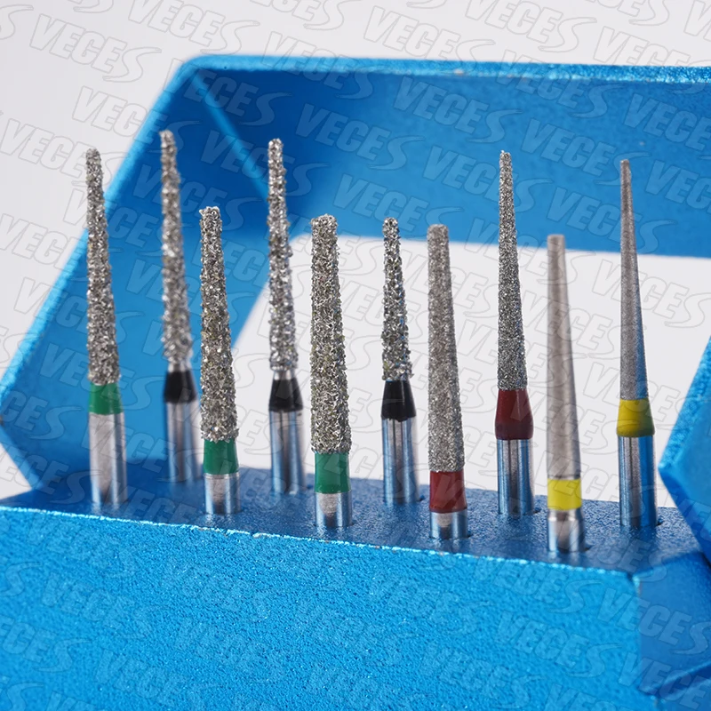 Bor berlian gigi kecepatan tinggi FG 1.6mm tipe TF bor bor Grit Burs untuk persiapan gigi seri TF endodontik gigi