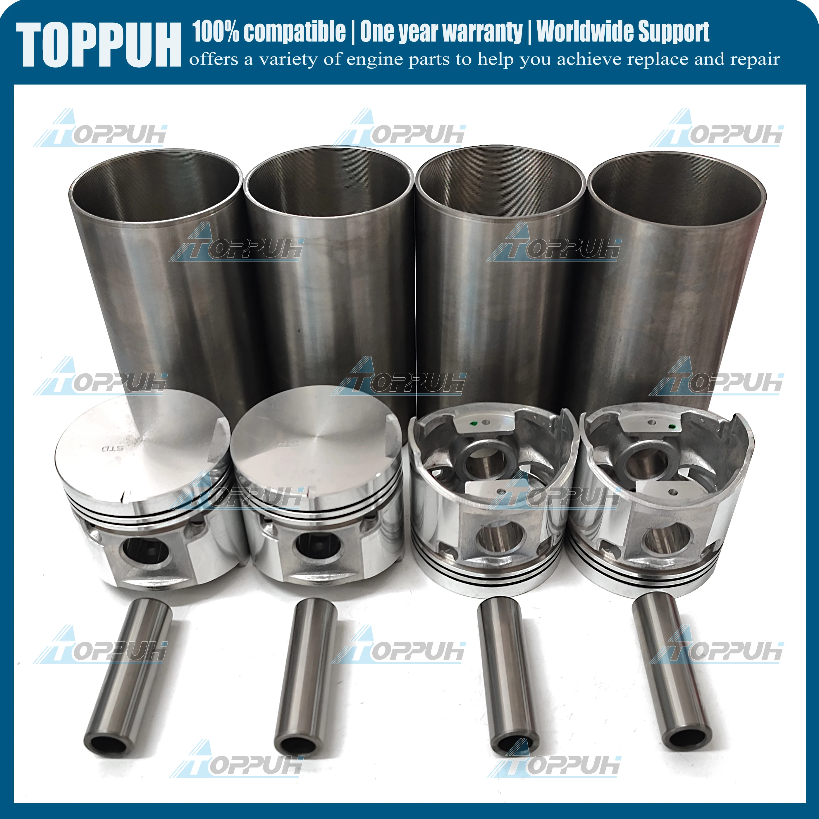 STD Engine Overhaul Rebuild Kit For Mitsubishi Forklifts 4G52 Cylinder Gasket Piston Ring Liner Kit Bearings Valves Set