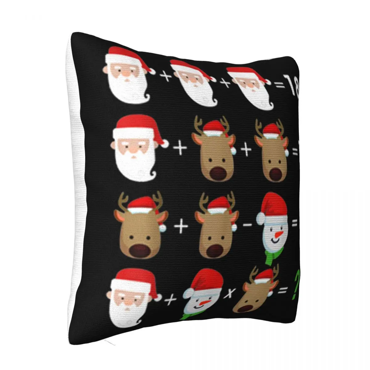 Order Of Operations Quiz Math Santa Reindeer Christmas Popular Style Dj Middle Aged Colour Pillow Case