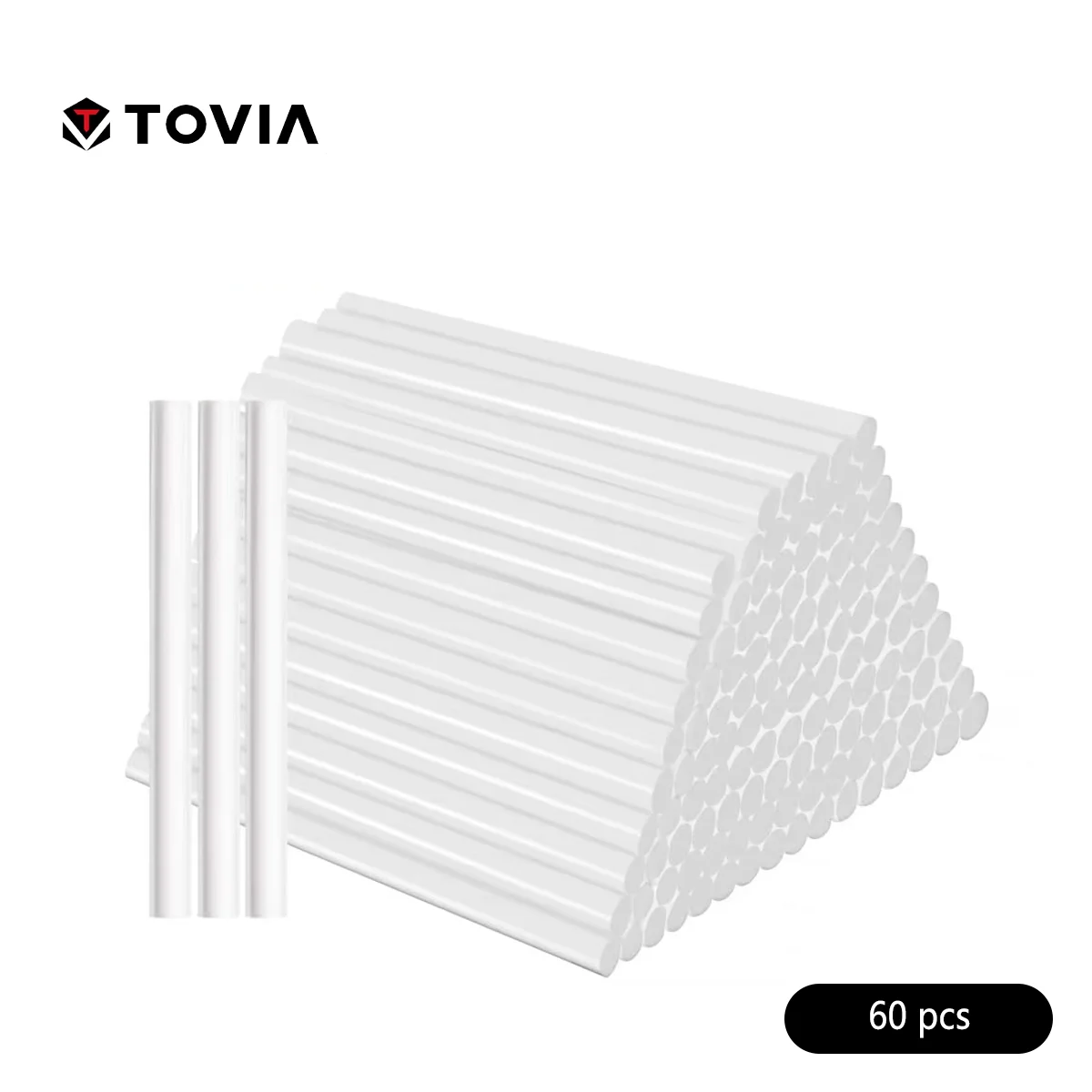 T TOVIA 7mm*100mm Translucent Hot Melt Glue Stick EVA Material Suitable for DIY, Gluing Photo Albums/Wood, Etc. 60PCS/120PCS