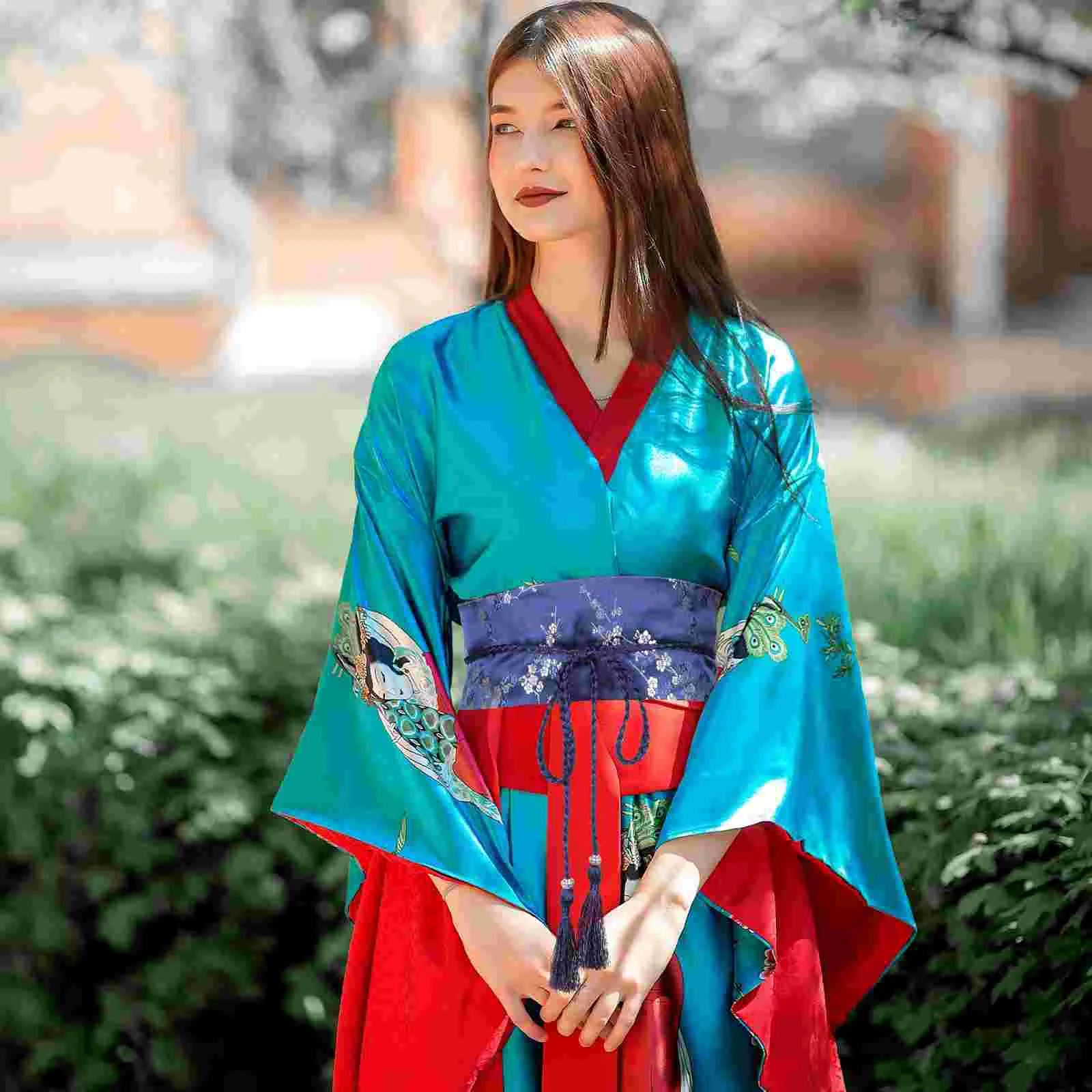 Hanfu Akcesoria do sukni Vintage Haftowana opaska Kimono Pas Haftowane opaski Kobiety Tkactwo