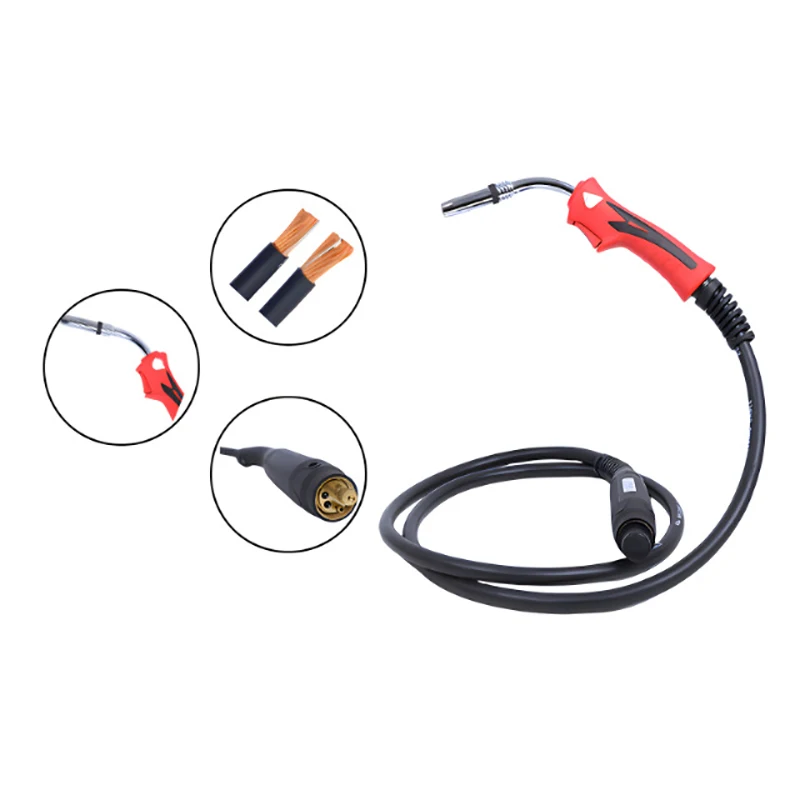 24KD Welding Gun Torch 3/5 Meters CO2 Welder Gun Suit for MIG MAG Welding Machine CO2 Gas Welding Machine European Interface