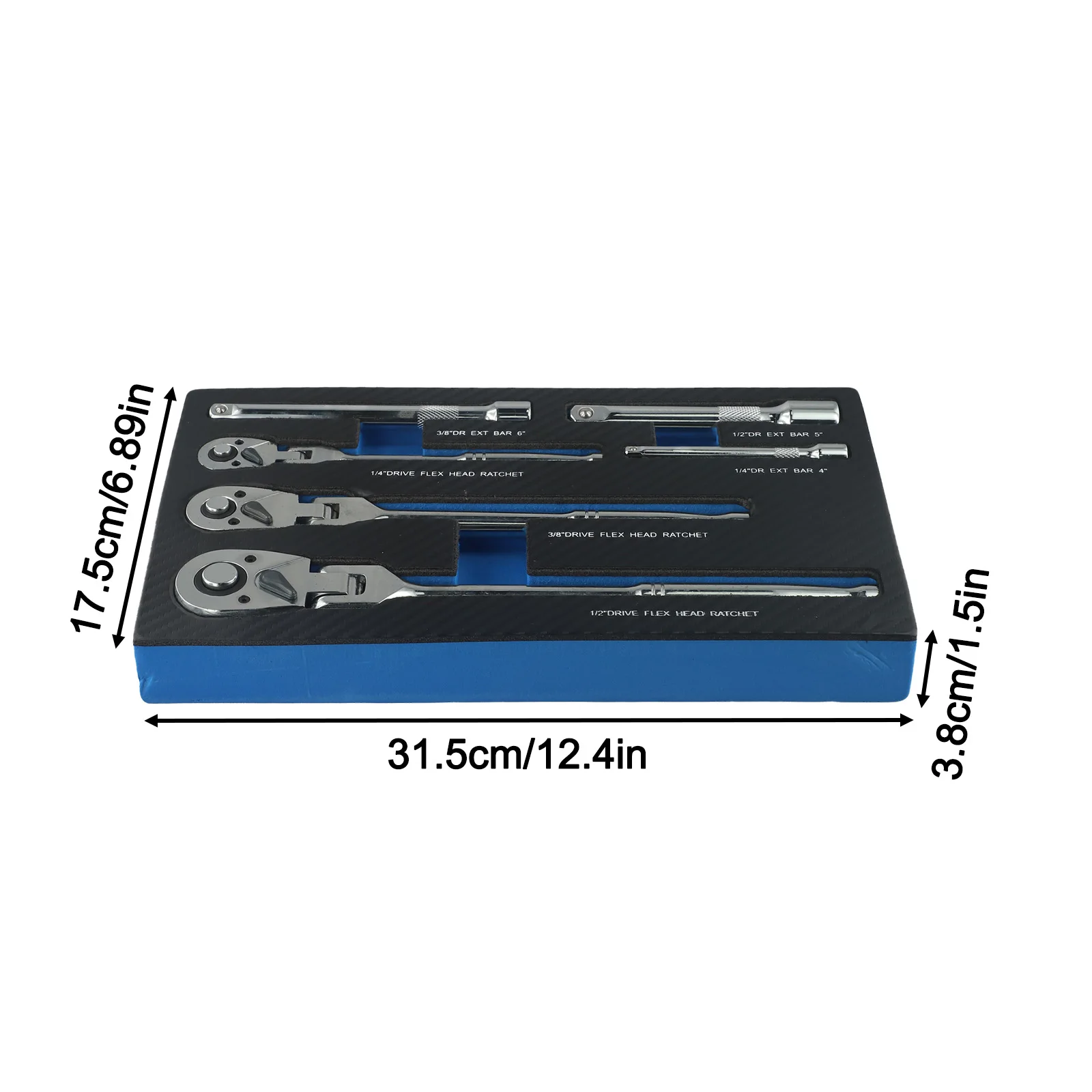 1 4 3 8 1 2inch Driver 72 Tooth Ratchet 180 Degree for flex Head Smooth Operation 5-Degree for swing Dual Directions Ratchet