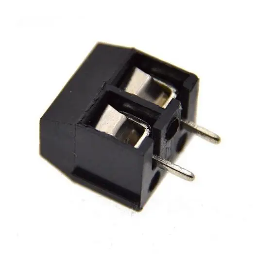 20PCS/LOT KF301-2P KF301-5.0-2P KF301 Screw 2Pin 5.0mm Straight Pin PCB Screw Block black