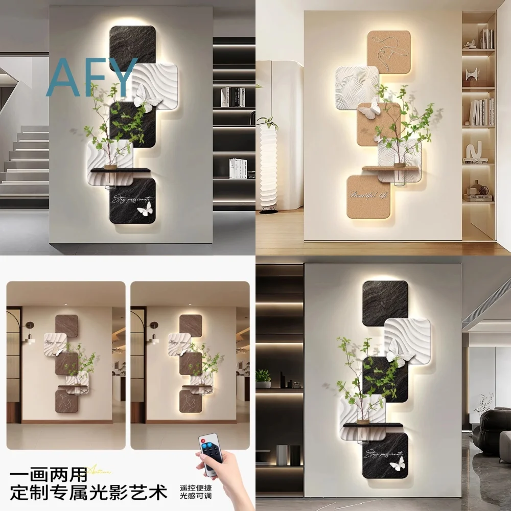 Creative Black and White Cream Style Wall Art for Hydroponic Green Plants Living Room Decor Hanging Painting with Modern