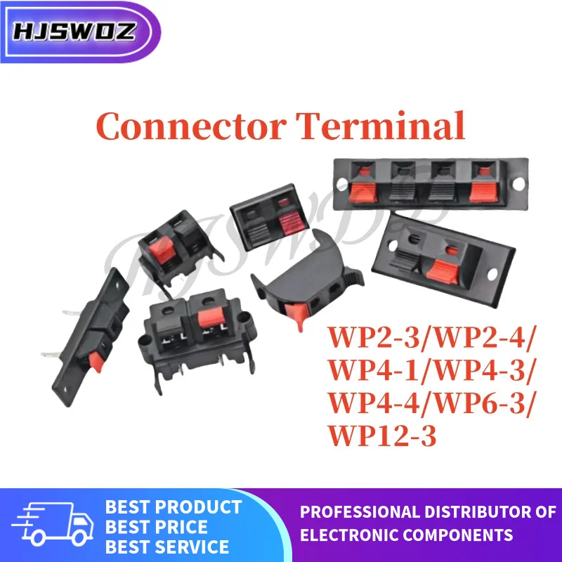 2PCS/ WP2-3 WP12-3 WP2-4 WP6-3 WP4-3 WP4-1 WP4-4 Connector Terminal Push In Jack Spring Load Audio Speaker Terminals