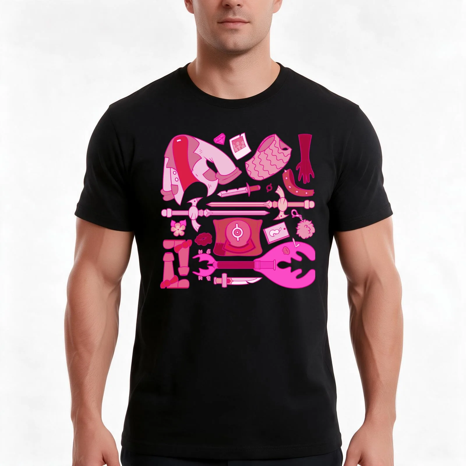 Sasha Waybright - Calamity (pink) T-Shirt Summer Casual Cotton Tee Oversized Streetwear Tops Vintage Graphic Print