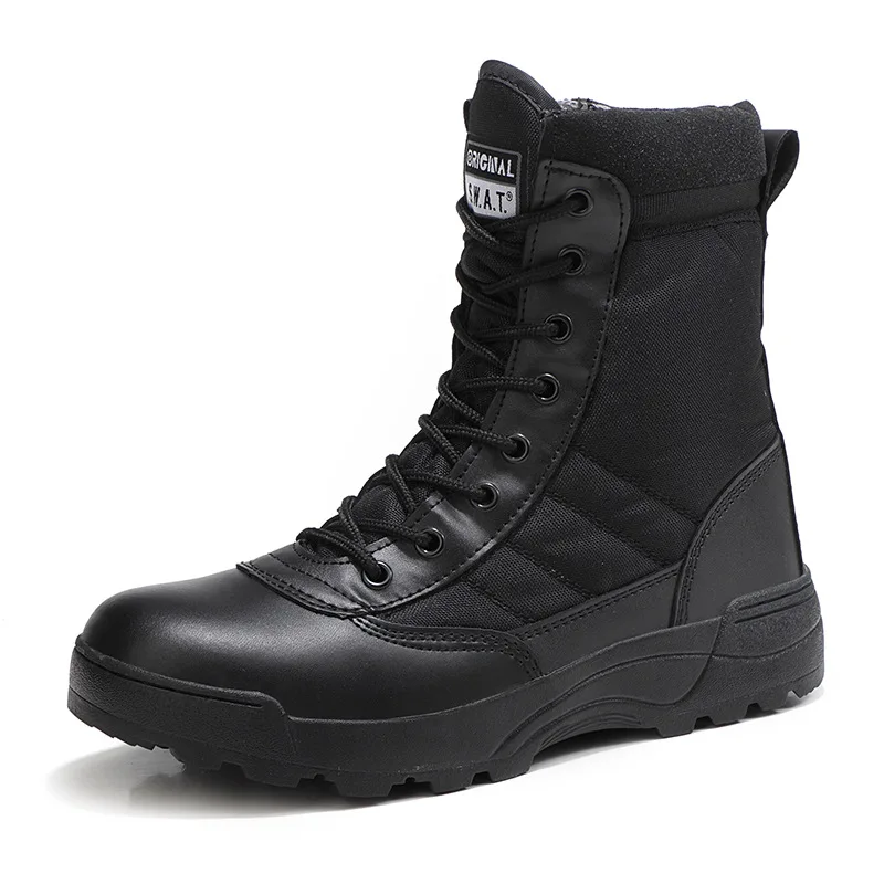 

Outdoor Men Hiking Boots Black High Top Desert Boots Unisex Platform Ankle Boot Comfortable Wear-Resistant Men Working Boots New