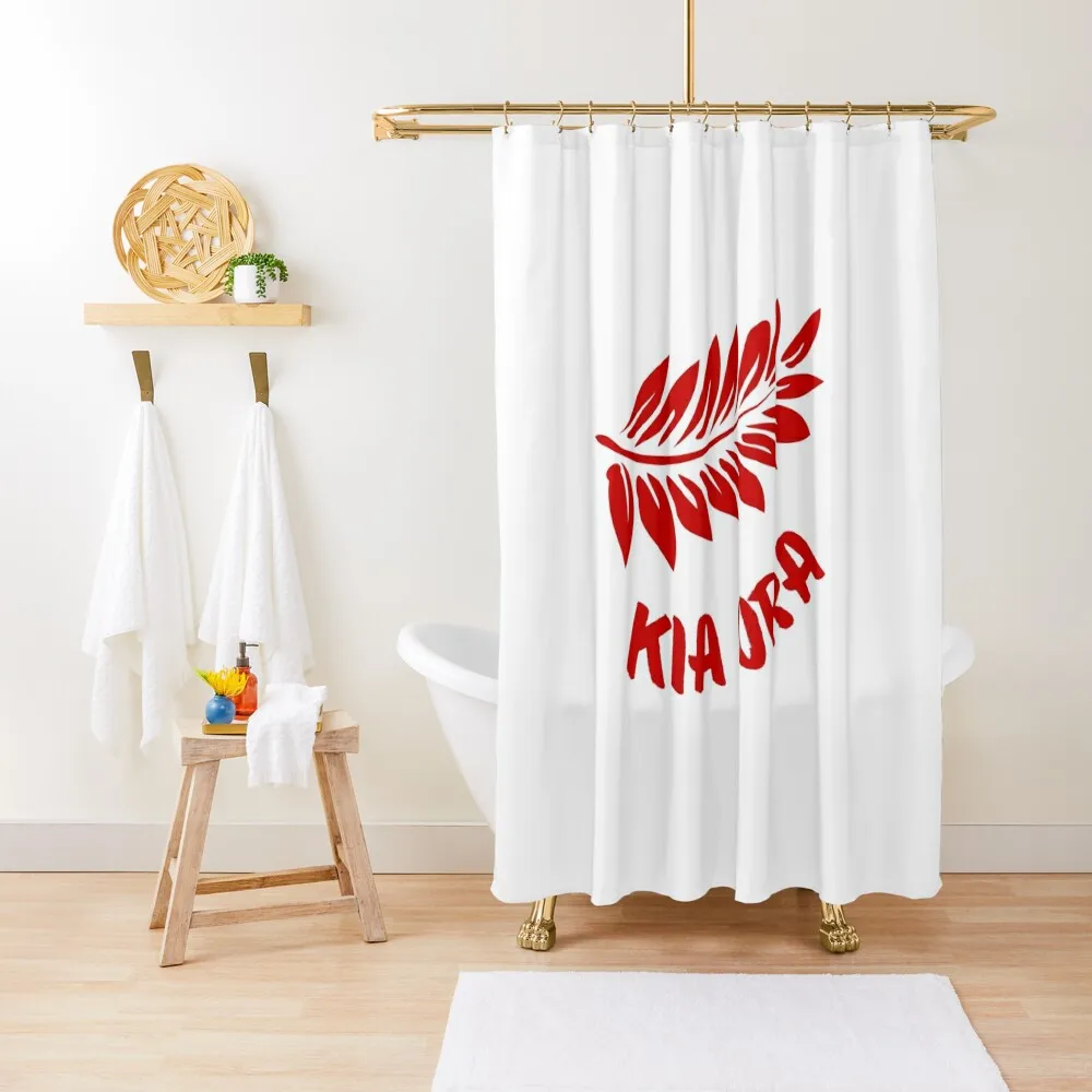 

Famous Kia Ora and Silver Fern Design Shower Curtain For The Bathroom Shower Waterproof Waterproof Shower And Anti-Mold Curtain