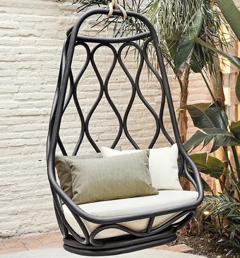 Nordic outdoor swing hanging basket leisure single chair hanging basket outdoor balcony furniture sunshine room courtyard