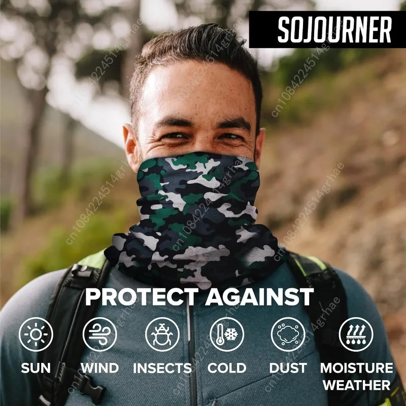 Polaina de pescoço Sojourner, bandana, Buff (9 pacotes) - Capa facial para homens, mulheres e adolescentes - Aquecedor de pescoço com proteção solar UV Gator