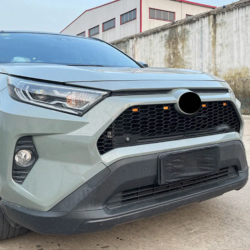 لتويوتا RAV4 XA50 2020 2021 2022 2023 2024 مجموعة مصبغة العسل المصد الأمامي مجموعة الشبكة أجزاء التعديل الخارجية