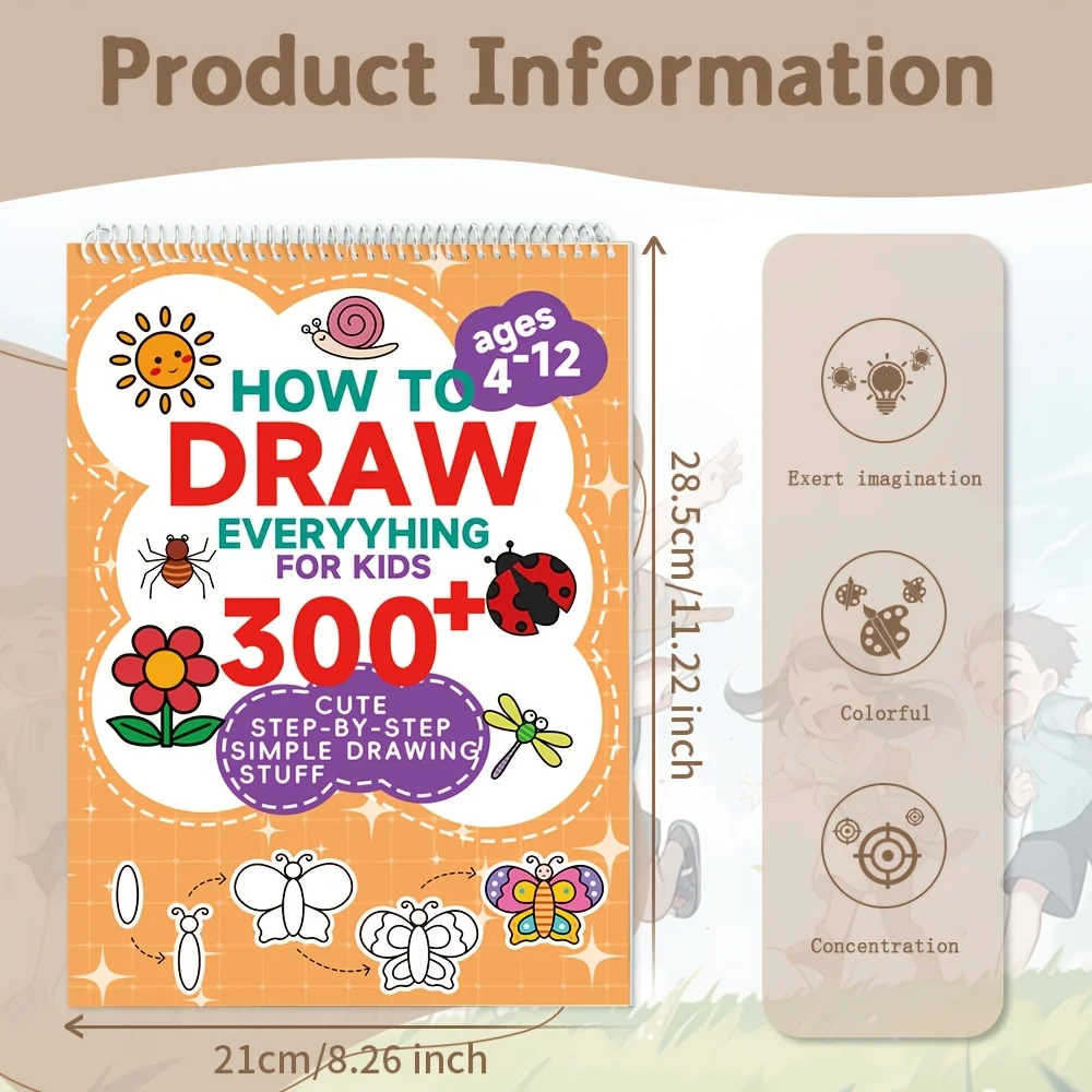 A Simple Drawing Book, Easy To Understand, with Detailed and Practical Steps Convenient for Practice Coloring Book