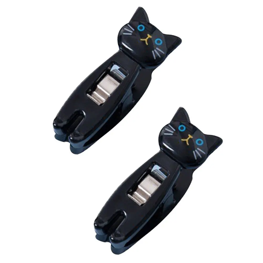 

2Pcs Food Bag Clips Cartoon Cat Design Chip Bag Clip Snack Clip Lightweight Easy Carry Chip Bags Clips