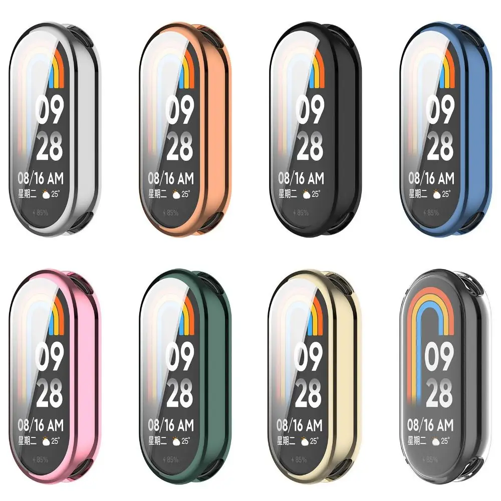Soft TPU Protective Cover Anti-Scratch Full Cover Screen Protector Smart Band Accessories Case Shell for Xiaomi Band 9