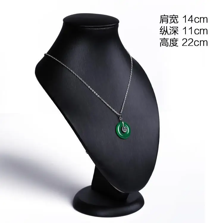 

Black PU Brushed Necklace Display Stand Neck Hanging Necklace Jewelry Shelf Necklace Model Jewelry Display Stand